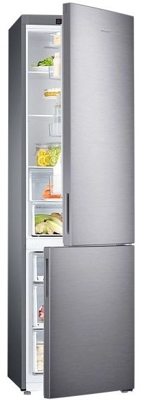 Холодильник с нижней морозильной камерой Samsung RB37J5000SS, 367 л, 200.6 см, A+, Серебристый