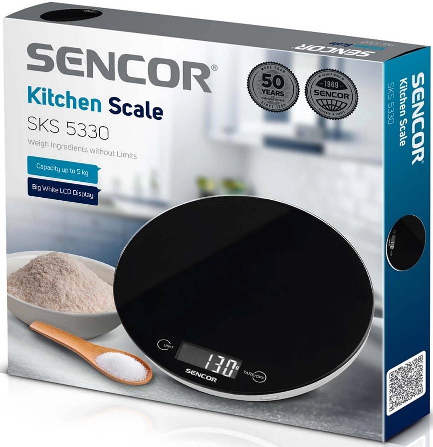 Кухонные весы Sencor SKS7100SS, 10 кг, Серый