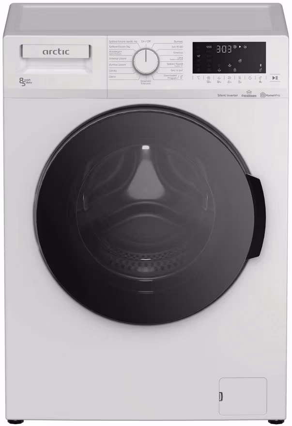 Masina de spalat cu uscator Arctic APLWD851262WST, 8 kg, 1200 rot/min, E, Alb