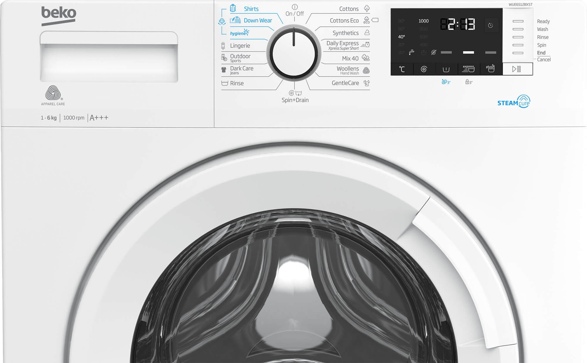 Стиральная машина Beko WUE6512BXST 6 кг / 1000 об/мин / A+++ / Белый photo 2