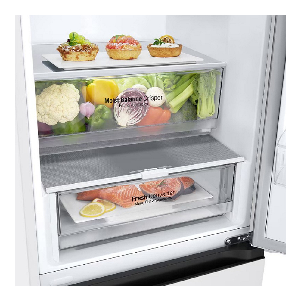 Frigider cu doua usi LG GBV3200DSW / 387 l / 203 cm / D / Alb photo 6