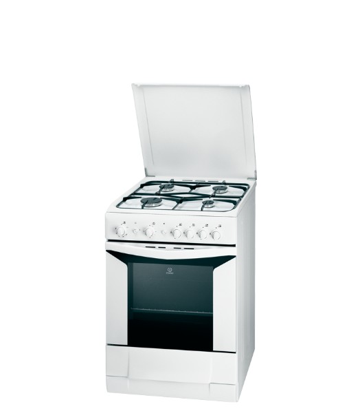 Газовая плита Indesit KN6G21SW/RO / 4 конфорок / 60 см / Белый photo 1