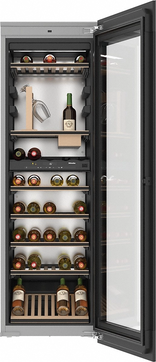 Frigider de vin incorporabil Miele KWT 6722 iGS  Obsidian black, 83 sticle, A+, Negru