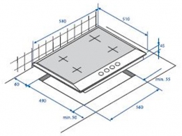 Встраиваемая  газовая панель Beko HIMG64225SX thumbnav 2