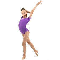 Costum p/u gimnastica maneca scurta Grace Dance Gymnastic leotard short sleeve thumbnav 4
