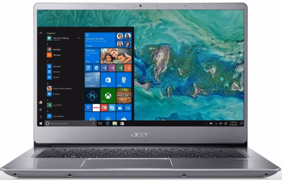 Ноутбук Acer Swift 3 Sparkly Silver (NX.HAQEU.006), Core i3, 8 ГБ ГБ, Linux, Серый 