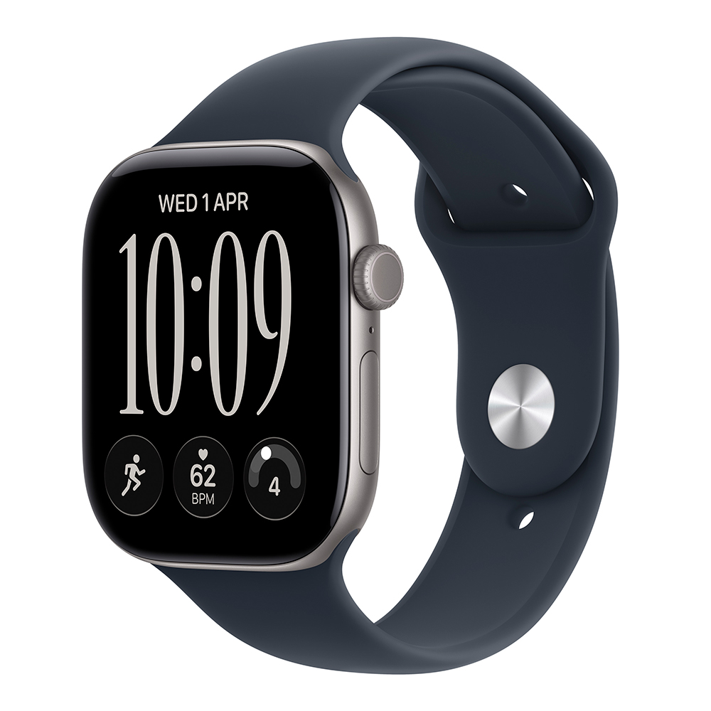 Смарт часы Apple Watch Series 12 GPS 46mm Space Grey Aluminium Case with Navy Blue Sport Band - M/L photo 1