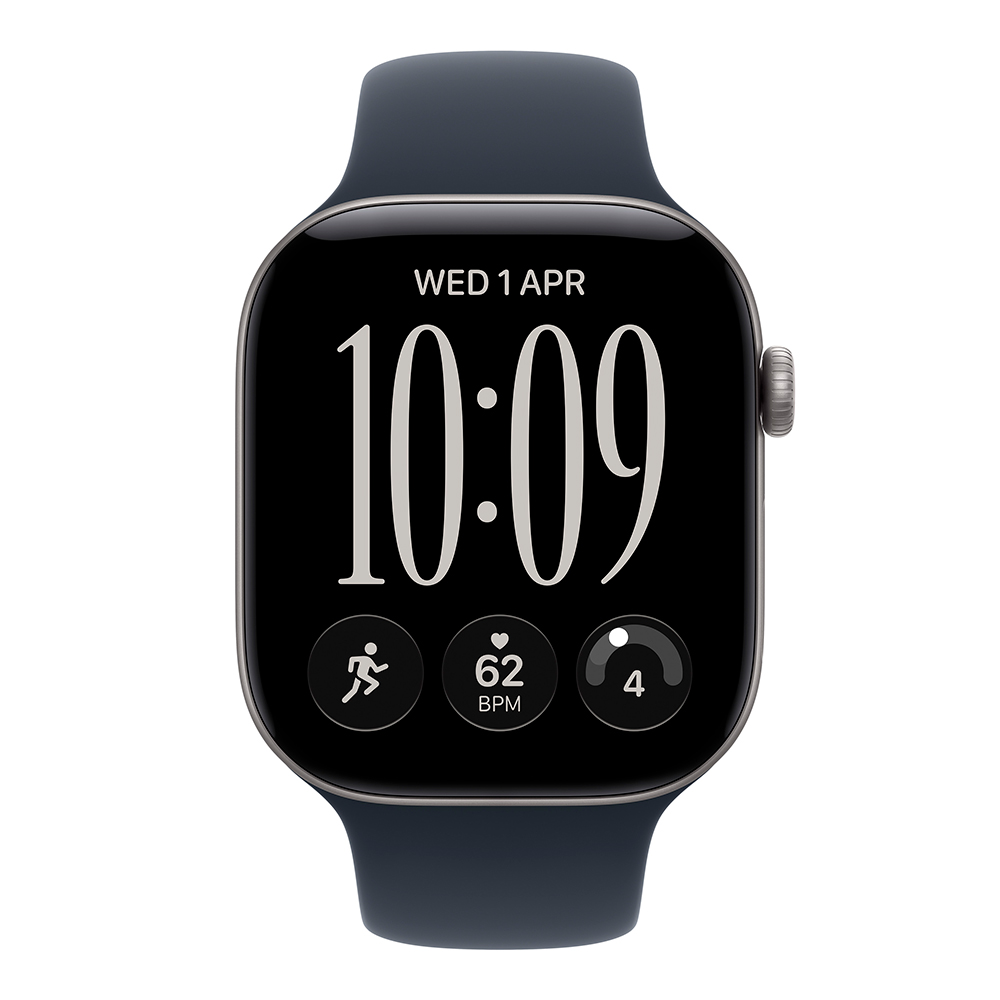 Смарт часы Apple Watch Series 12 GPS 46mm Space Grey Aluminium Case with Navy Blue Sport Band - M/L photo 2