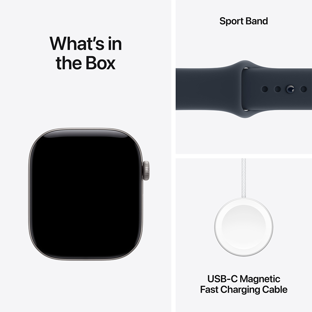 Смарт часы Apple Watch Series 12 GPS 46mm Space Grey Aluminium Case with Navy Blue Sport Band - M/L photo 7