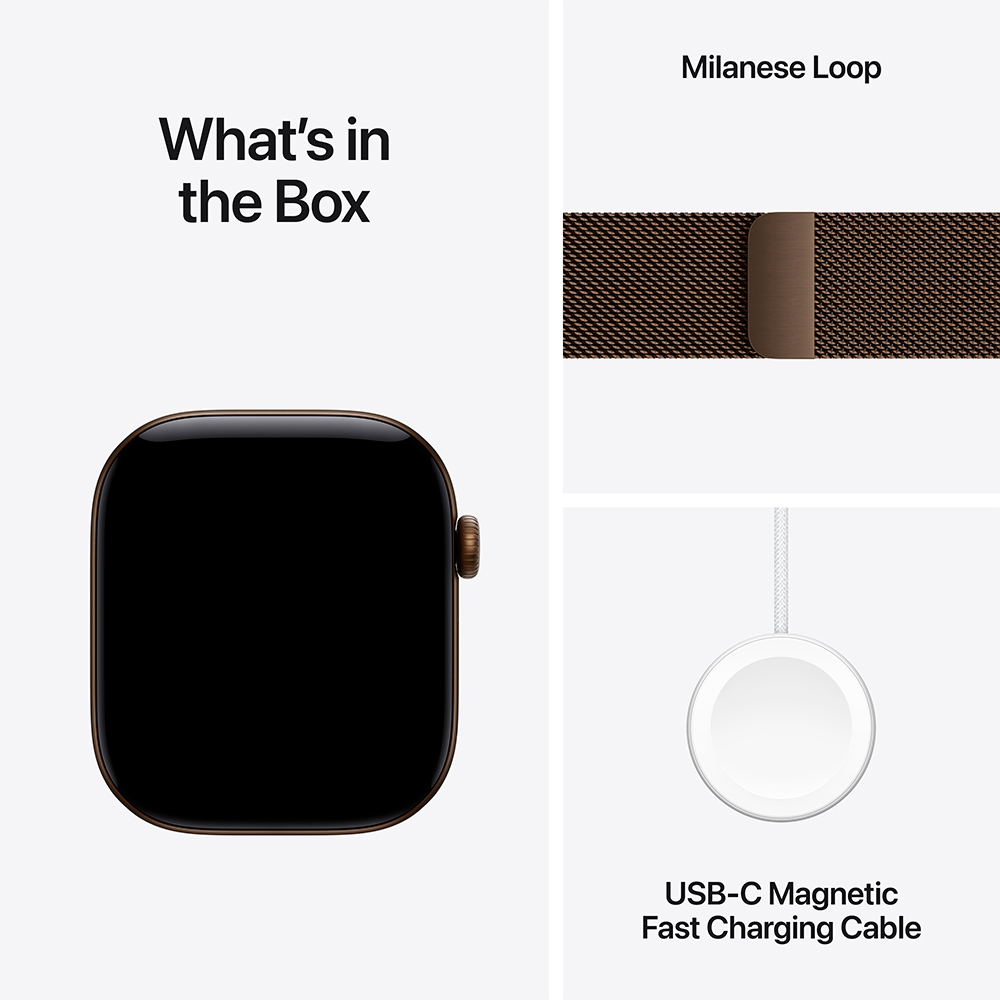 Смарт часы Apple Watch Series 12 GPS 42mm Dark Bronze Aluminium Case with Dark Bronze Milanese Loop photo 7