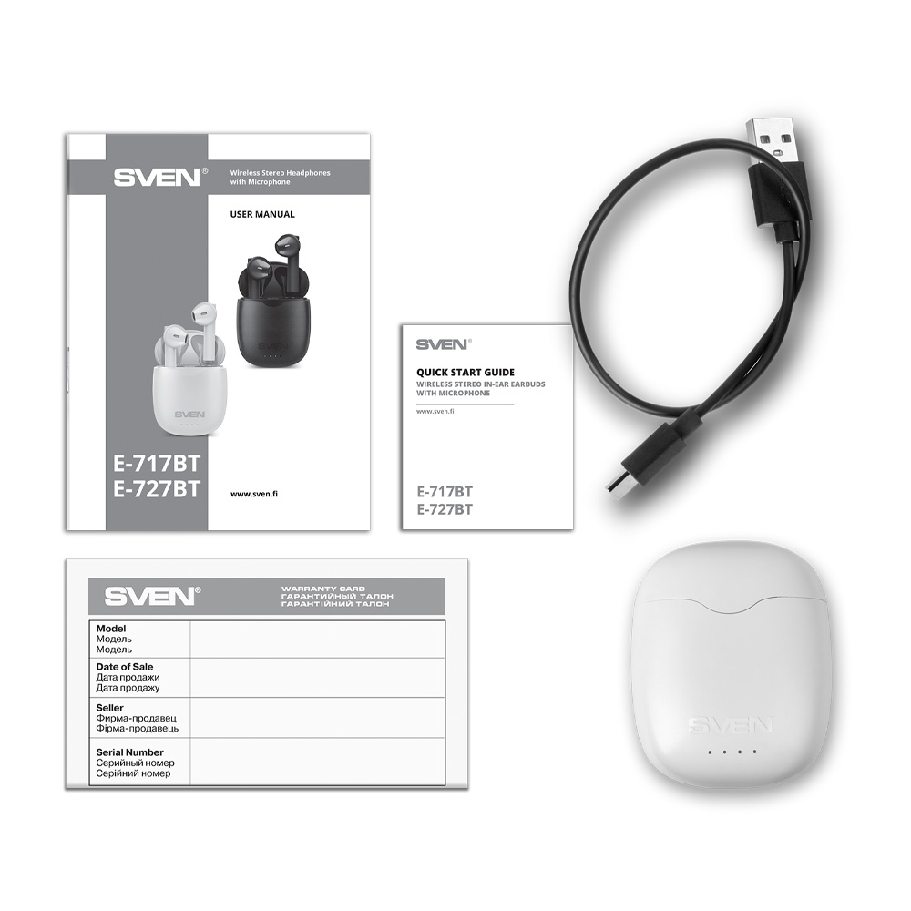 Casti Sven E 727BT White photo 3