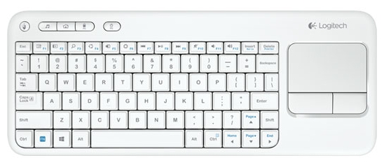 Tastatura fara fir Logitech K400 Plus Wireless Touch White / Membrana photo 1