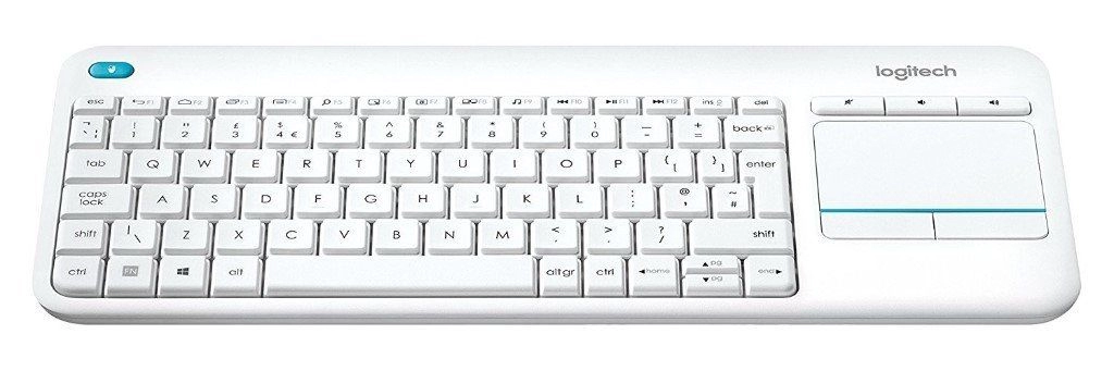 Tastatura fara fir Logitech K400 Plus Wireless Touch White
