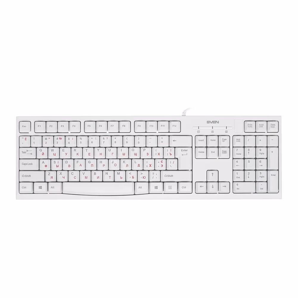 Tastatura cu fir Sven KB-S300 white 