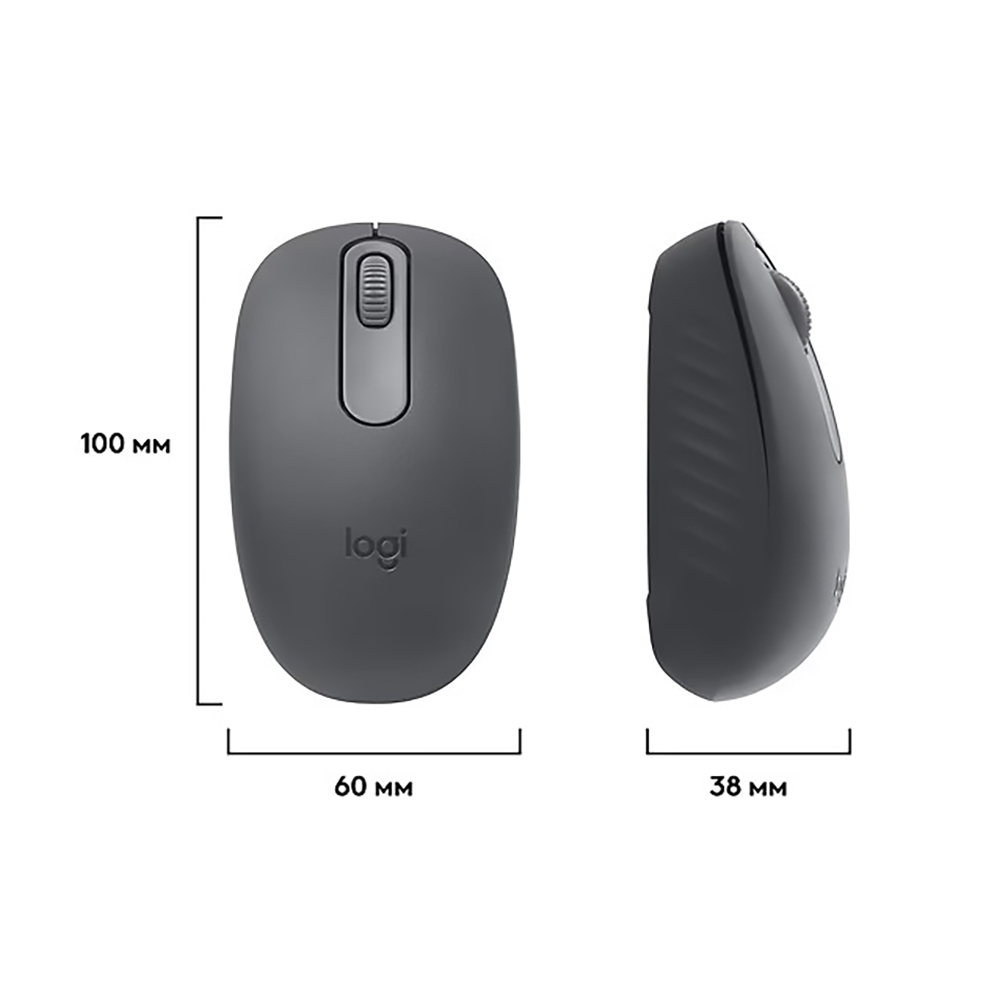 Беспроводная мышь Logitech M 196 Wireless Graphite (910-007459) Серый / Оптическая / Серый photo 6
