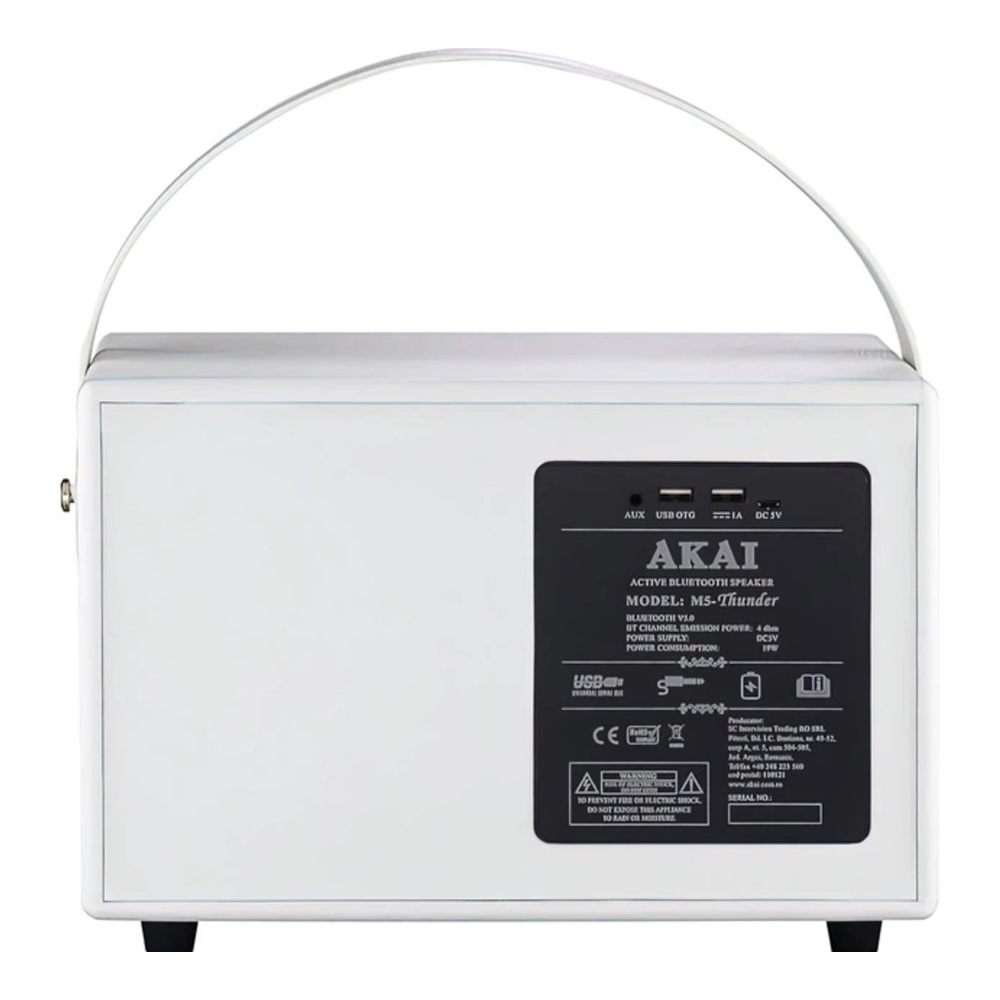 Портативная колонка Akai M5 TUNDER Серый photo 4