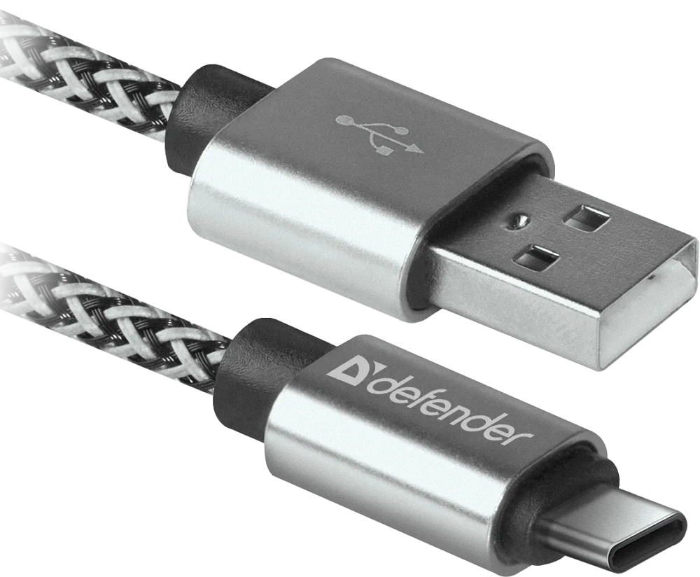 Кабель USB-A - USB Type-C Defender USB09-03T PRO 1 /1м /Серебристый photo 1