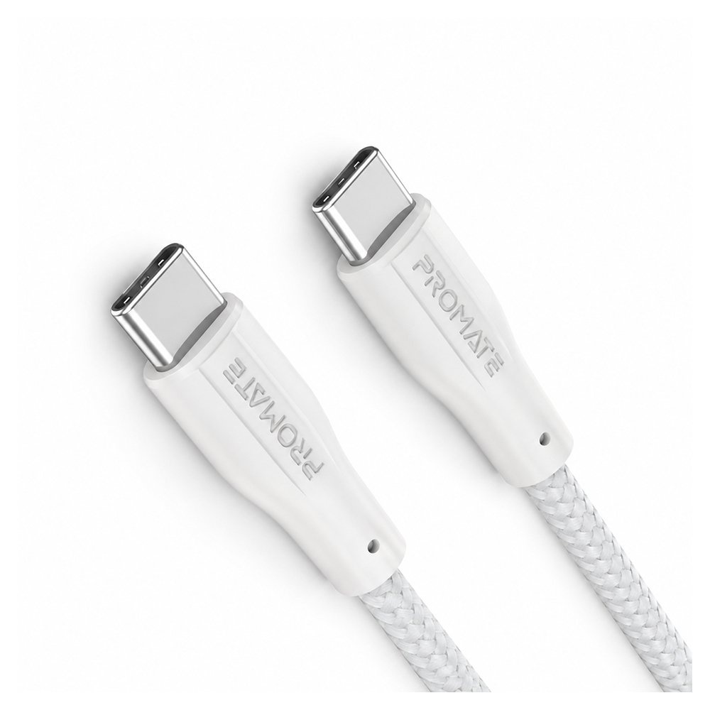 Кабель USB Type-C - USB Type-C Promate XCordCCWhite 1 /1м /Белый photo 1 Кабель USB Type-C - USB Type-C Promate XCordCCWhite 1 /1м /Белый photo 1
