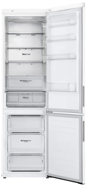 Frigider cu doua usi LG GAB509CQTL / 384 l / 203 cm / A+ / Alb photo 4