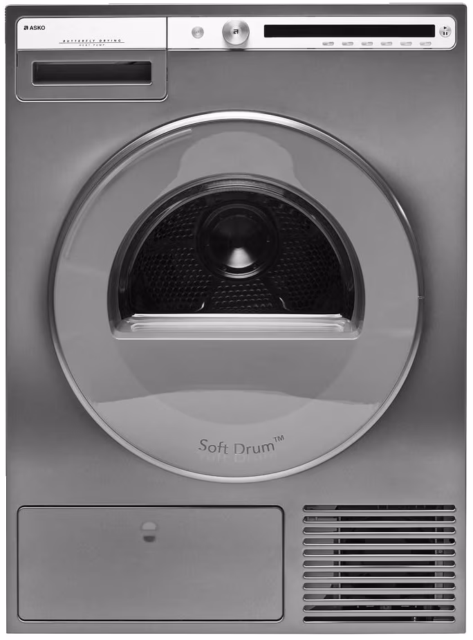 Сушильная машина Asko T408HDTP, С тепловым насосом, 8 кг, A+++, Серый