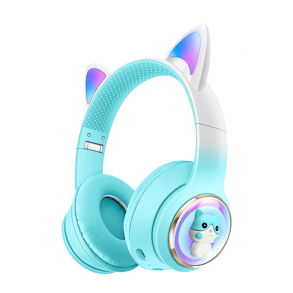 Musen Wireless Kids Headphones on ear AKZ-60 (Cat), Turqoise photo 1