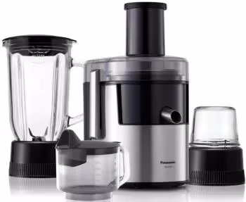Соковыжималка центробежная Panasonic MJDJ31STQ, 1.5 л, 800 Вт, 2 скоростей, Нержавеющая сталь 
