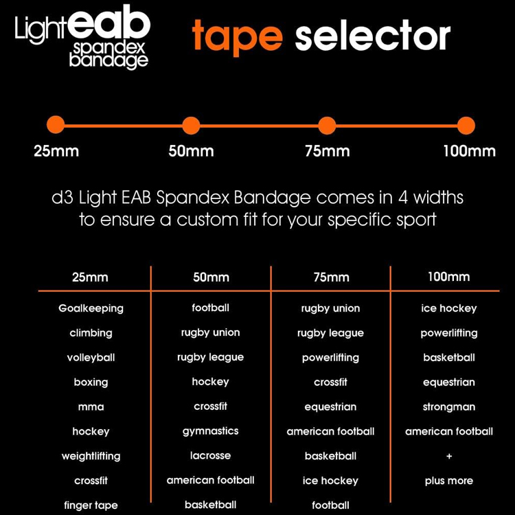 Тейп фиксирующий d3 Light EAB Spandex Bandage 50mm photo 4