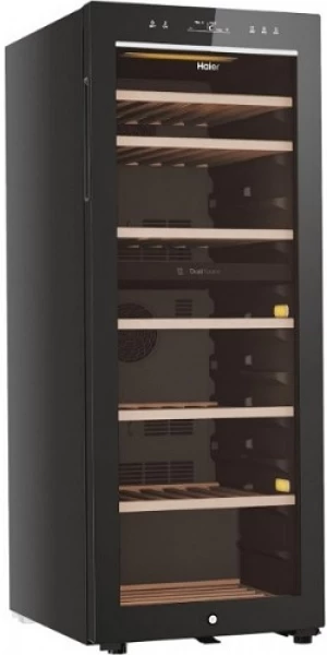 Винный холодильник Haier  HWS77GDAU1, 77 бутылок бутылок, 127 см, G, Черный