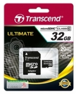 Card de memorie MicroSD+SD adapter Transcend  TS32GUSDU1 Class10 32GB +adapter