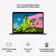 Laptop Apple MacBook Air 13 2026 16/1TB MDHF4RUA Midnight thumbnav 5