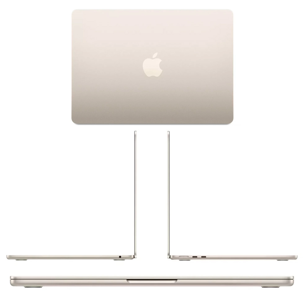 Ноутбук Apple Macbook Air M2 2022, 8 ГБ, MacOS, Золотистый