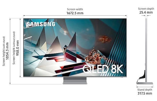Televizor Samsung QE75Q800 / 75" / QLED / 8K photo 3