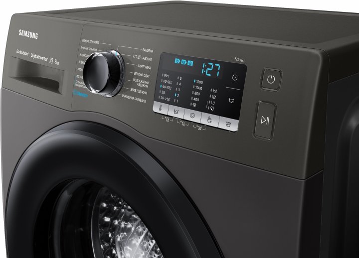 Стиральная машина Samsung WW80AAS22AXUA 8 кг / 1200 об/мин / A+++ / Cерый photo 5