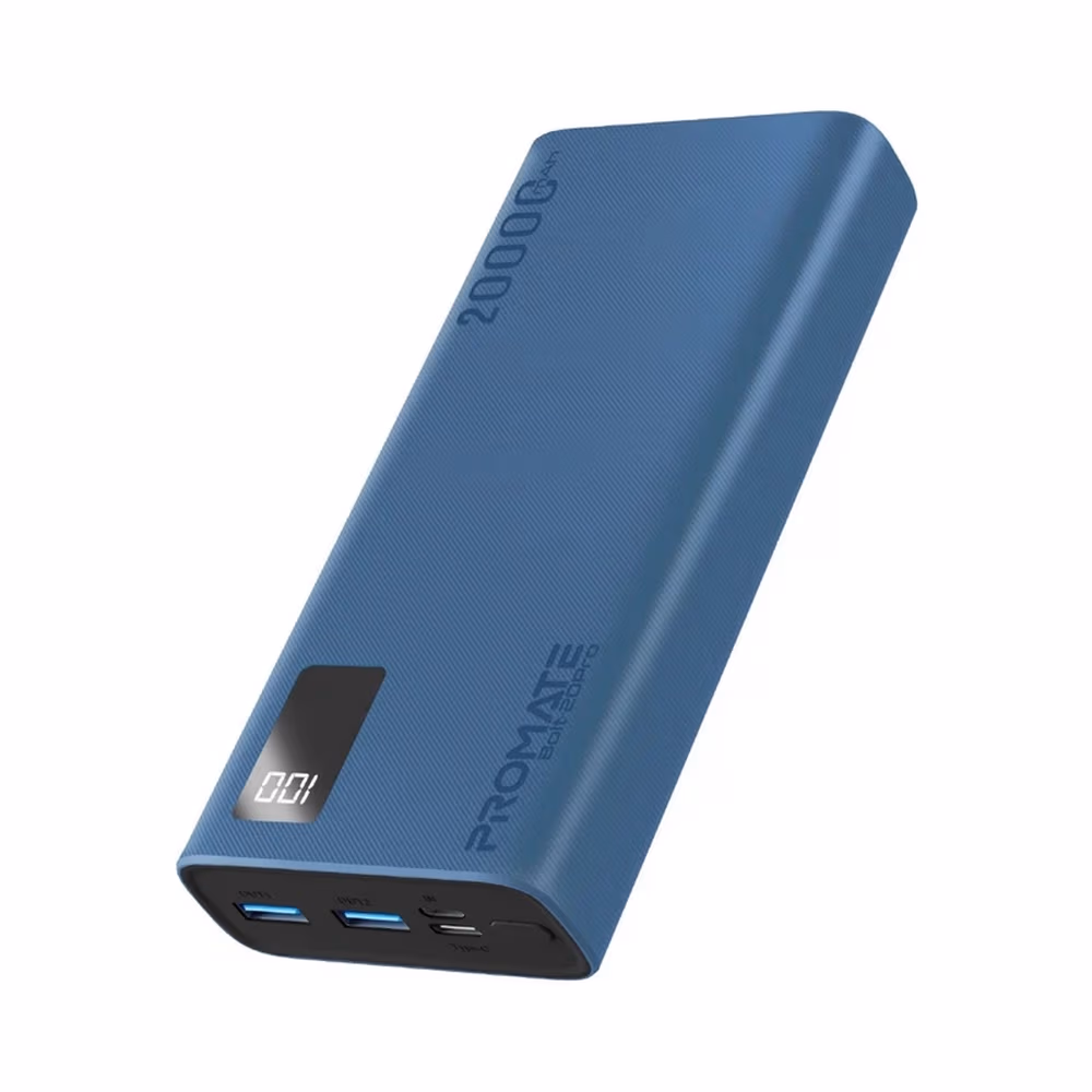Внешний аккумулятор Promate Bolt-20Pro Blue 