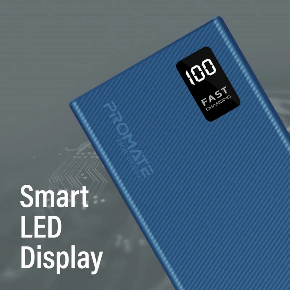Внешний аккумулятор Promate 20 Bolt-20Pro Blue photo 3
