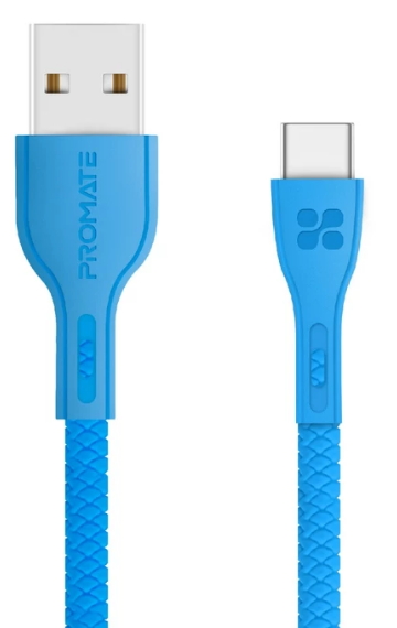 Кабель USB-A - USB Type-C Promate MicroCord-2 1.2 /1.2м /Cиний photo 1 Кабель USB-A - USB Type-C Promate MicroCord-2 1.2 /1.2м /Cиний photo 1