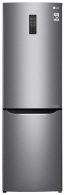 Холодильник с нижней морозильной камерой LG GA-B379SLUL, 261 л, 173.7 см, A+, Серебристый