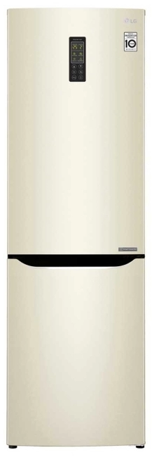Холодильник с нижней морозильной камерой LG GA-B419SYUL, 302 л, 190.7 см, A+, Бежевый
