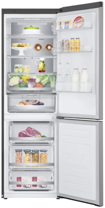 Frigider cu doua usi LG GAB459MAUM / 341 l / 186 cm / A++ / Gri photo 4
