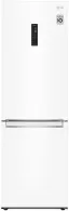 Холодильник с нижней морозильной камерой LG GAB459SQUM, 341 л, 186 см, A++, Белый