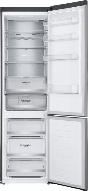 Frigider cu doua usi LG GWB509SMUM / 384 l / 203 cm / F / Gri photo 3
