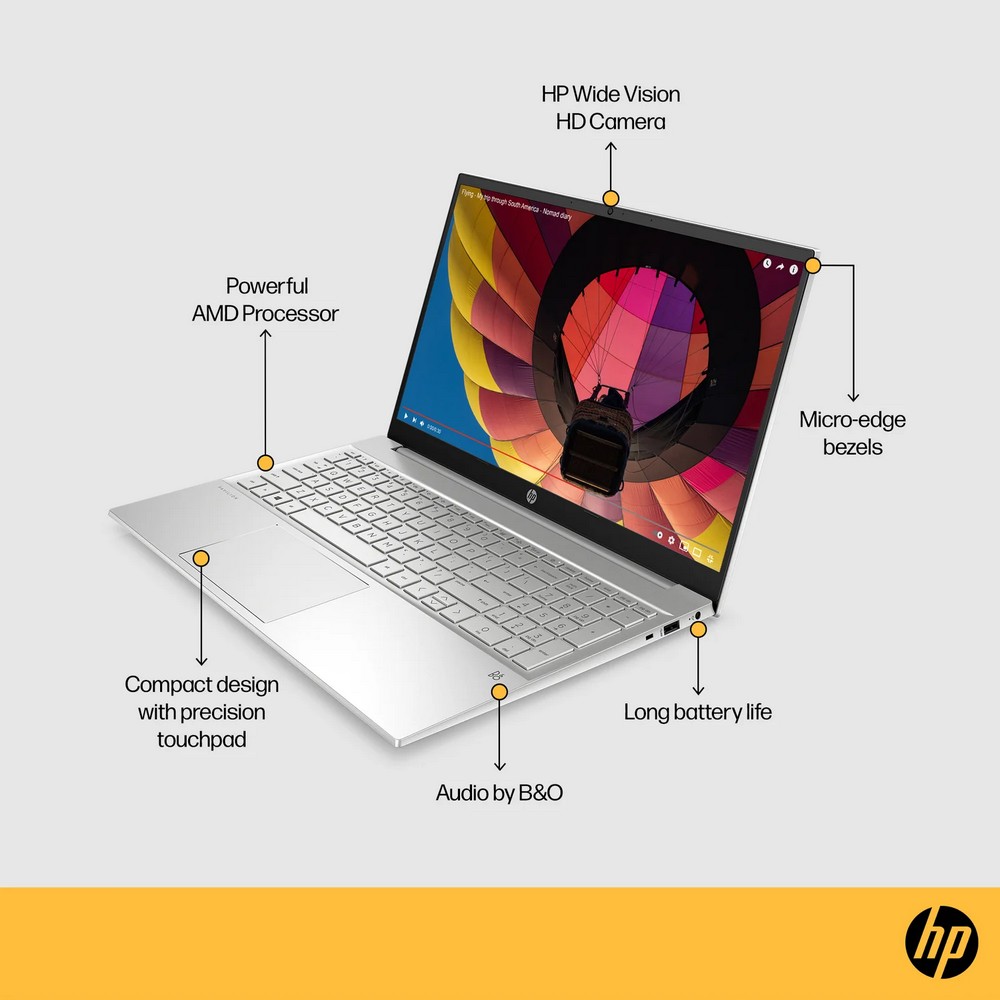 Ноутбук HP Ультрабук Pavilion 7P432EAUUQ 15.6” / 16 ГБ / 1.0 ТБ / Core i5 / Iris Xe Graphics / Серебристый photo 3