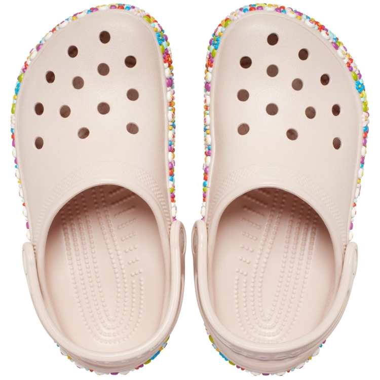 Slapi Crocs Classic Beaded Band Clog T pt Femei / 27-28 / Roz photo 4