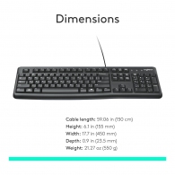Клавиатура проводная  Logitech K 120 US thumbnav 7