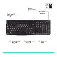 Клавиатура проводная  Logitech K 120 US thumbnav 8