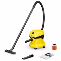 Aspirator de curatare umeda si cu sac Karcher WD 2 PLUS V-12/4/18/C, 1000 W, Galben cu negru