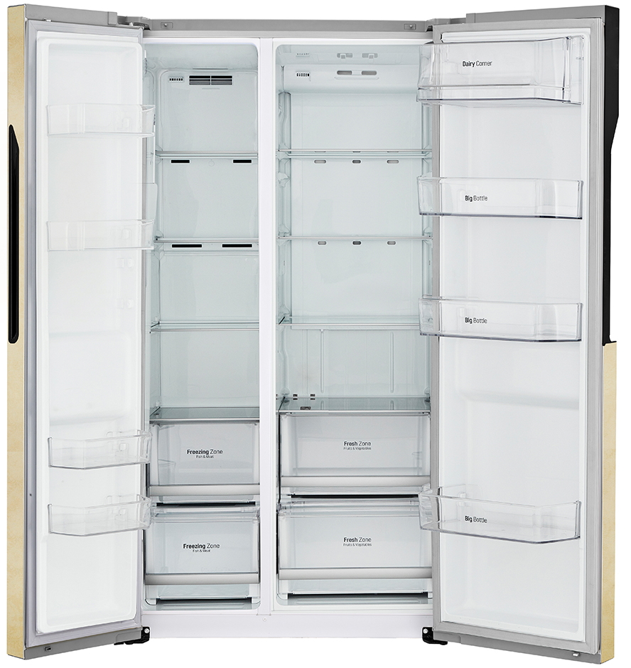 Frigider Side-by-Side LG GC-B247JEUV / 613 l / 179 cm / A+ / Bej photo 4