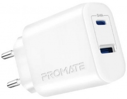Зарядное устройство для телефона Promate AISBIPLUG2EUW thumbnav 1