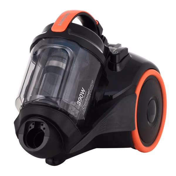 Aspirator cu container Samsung VC15M255AWR/EV, 1500 W, 86 dB, Negru cu orange 