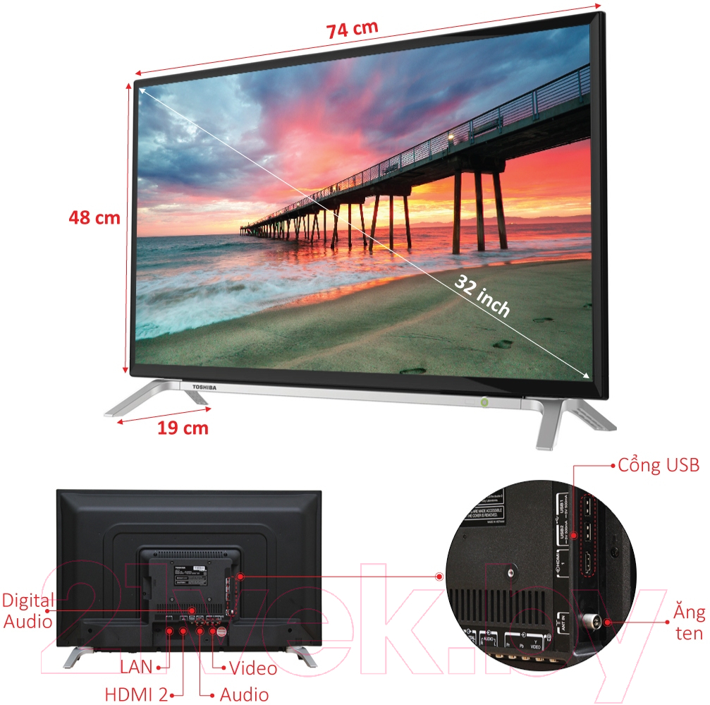 Телевизор Toshiba 32L5650VN / 32" / / HD ready photo 2